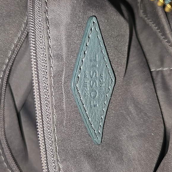 Fossil Crossbody Leather Bag in Light Blue - Picture 13 of 13